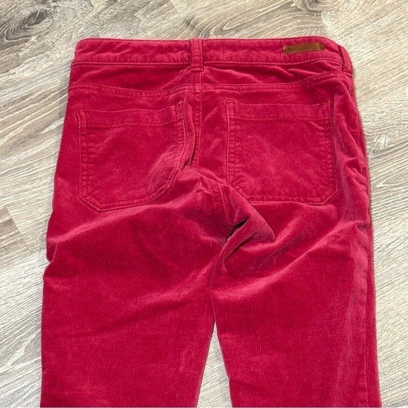 Anthropologie Pilcro High Rise Skinny Corduroy Velvet Jeans Berry Burgundy sz 25 - Picture 7 of 13